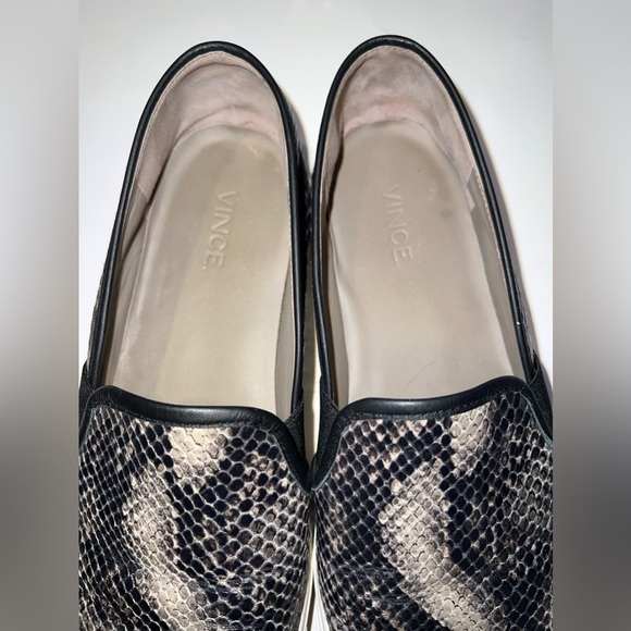 Vince Snake Print Slip-On Sneakers - Black and Gray - Picture 5 of 9